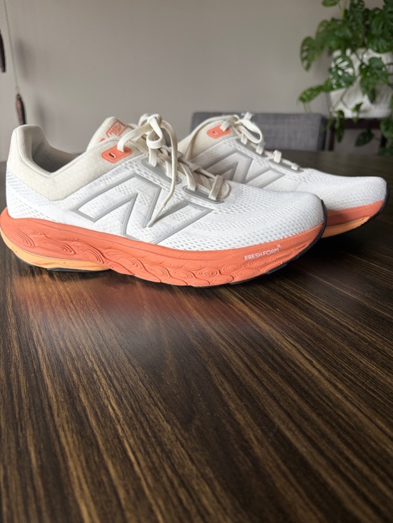 New Balance Shoes - New Balance Women's Athletic Sneakers in White and Coral